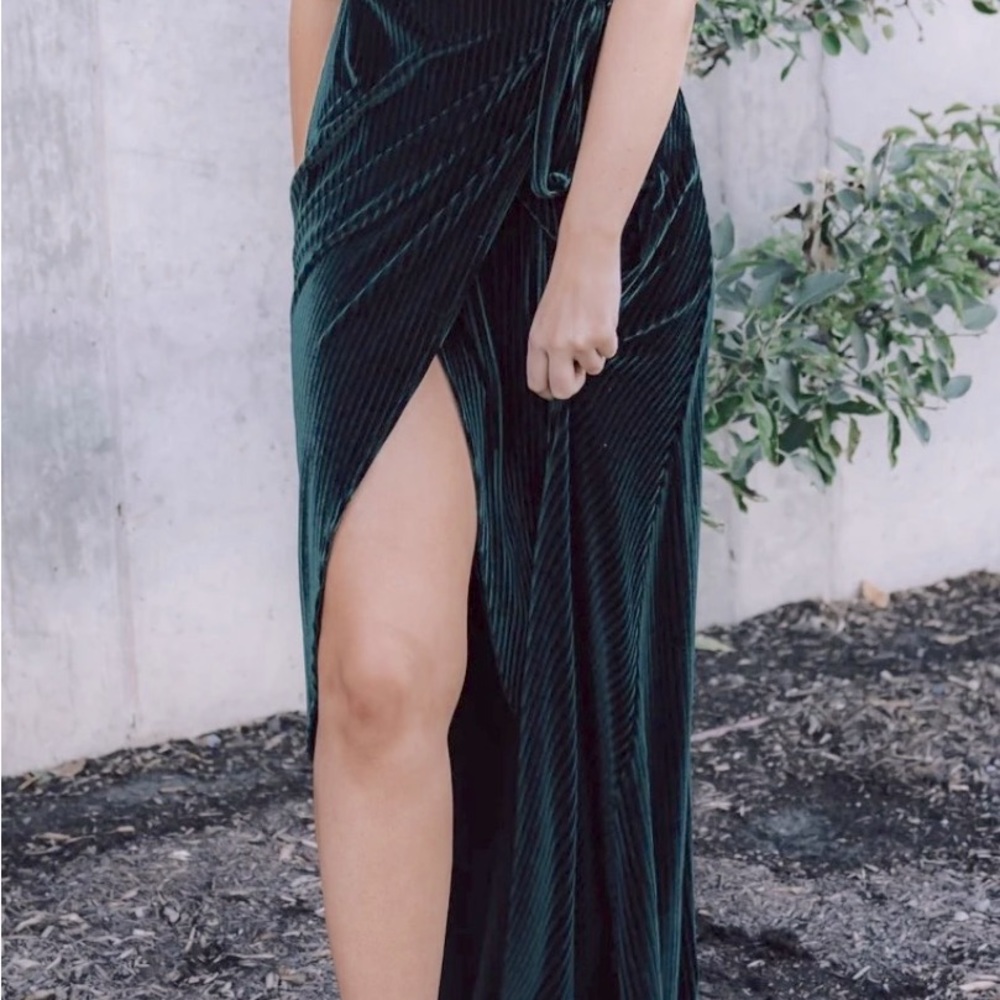 Andi Ribbed Velvet Wrap Dress | Baltic Born | Size XS - Picture 3 of 7